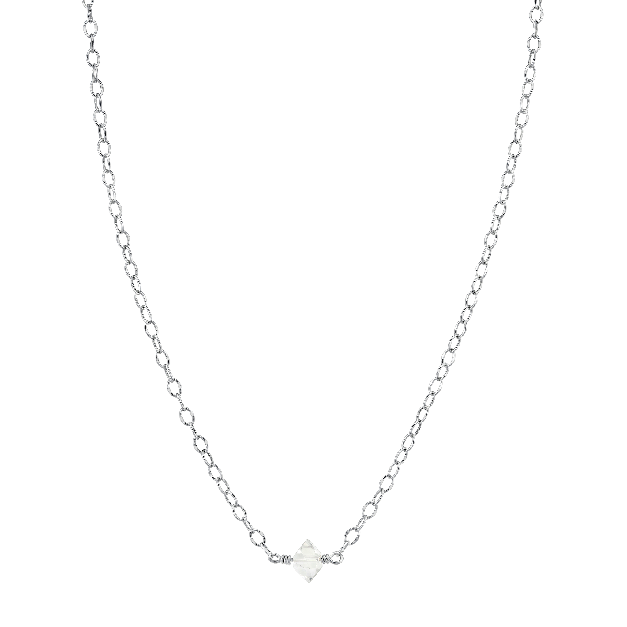 Candice Silver Necklace with Herkimer Diamond