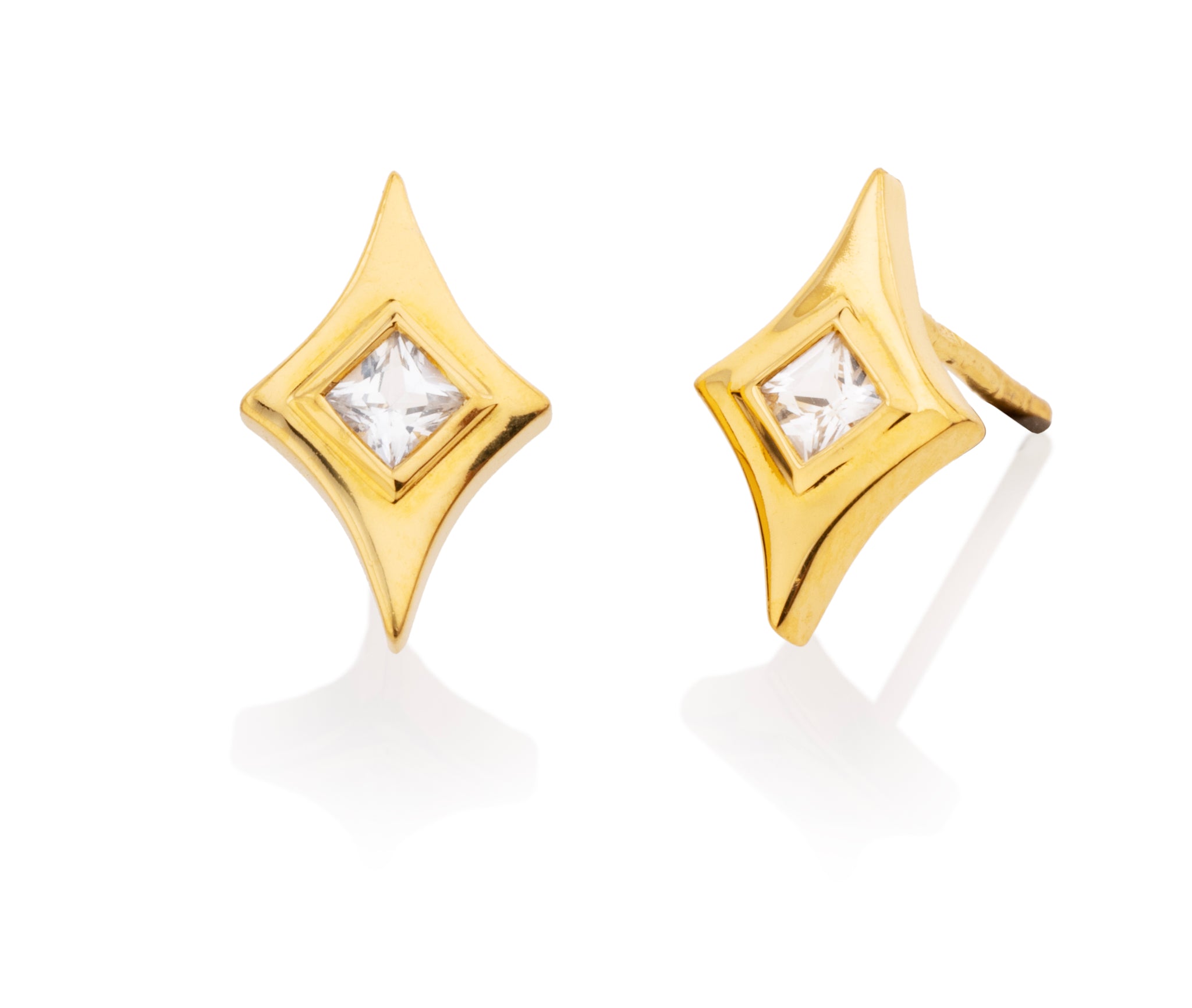 Harmony White Sapphire Gold Vermeil Earring