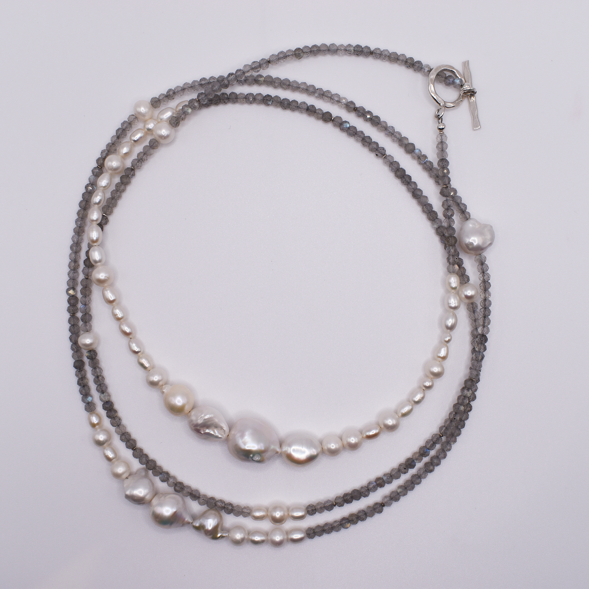Chelsea Labradorite & Pearl Necklace