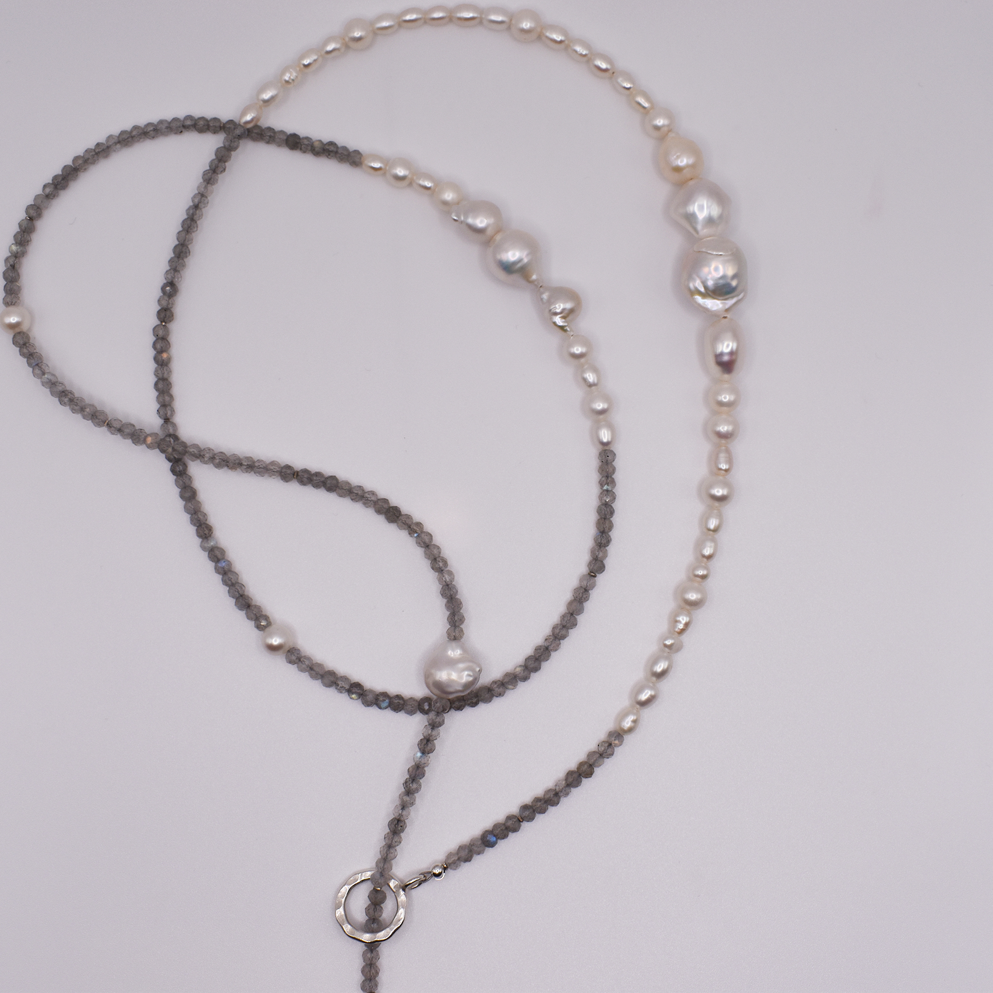 Chelsea Labradorite & Pearl Necklace